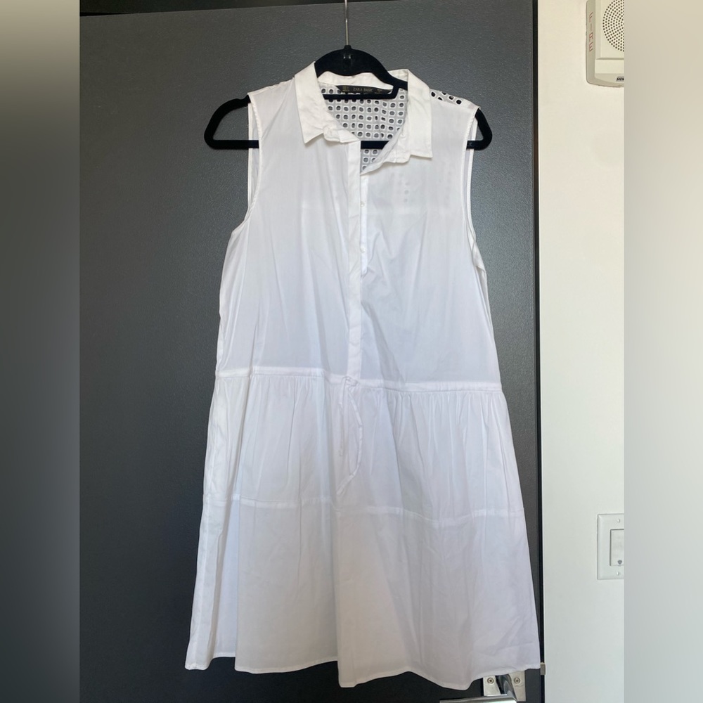 Zara white cutout mini dress
